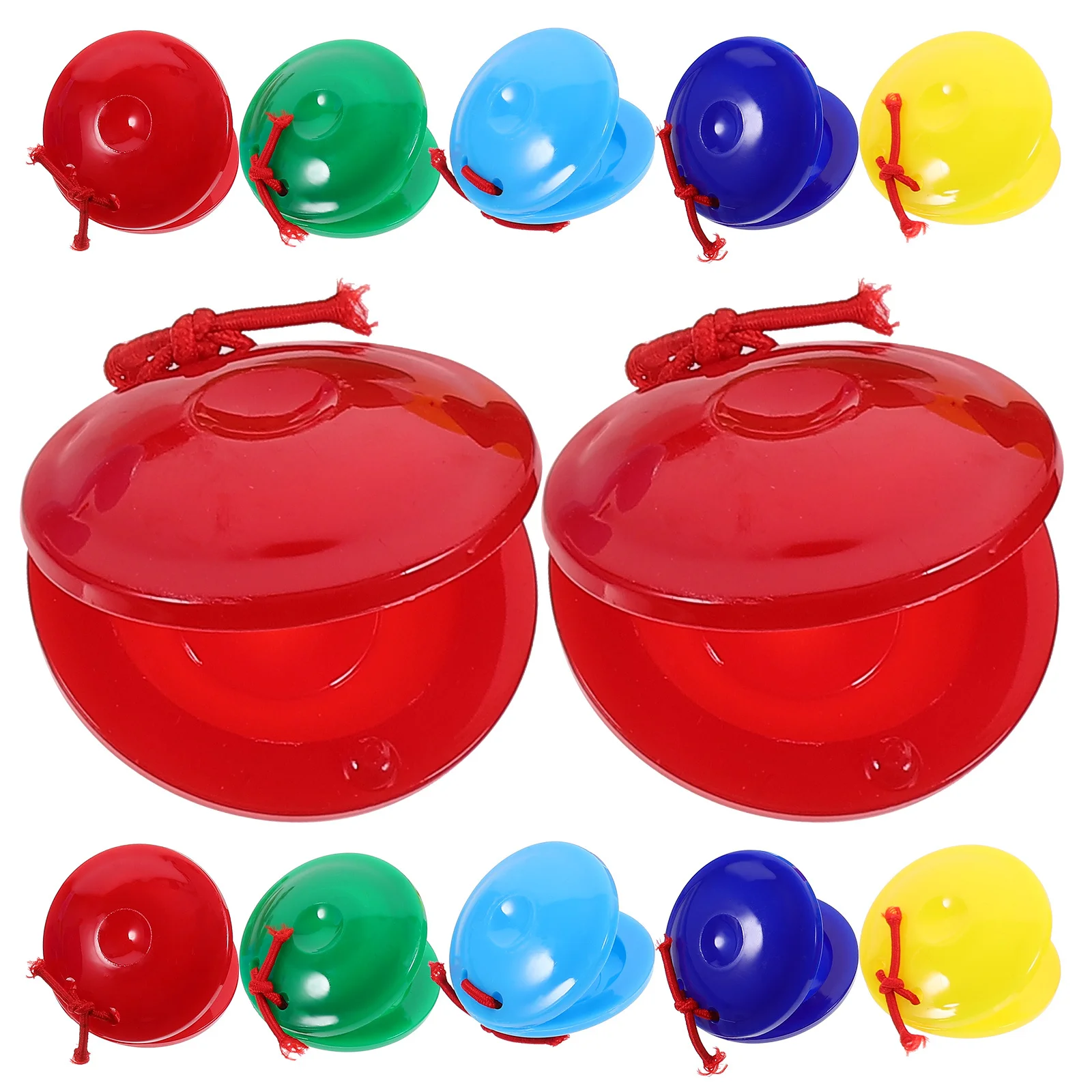 

12Pcs Percussion Castanets Children Orff Musical Instruments Music Education Play Small Handheld Musical Instruments for Kids
