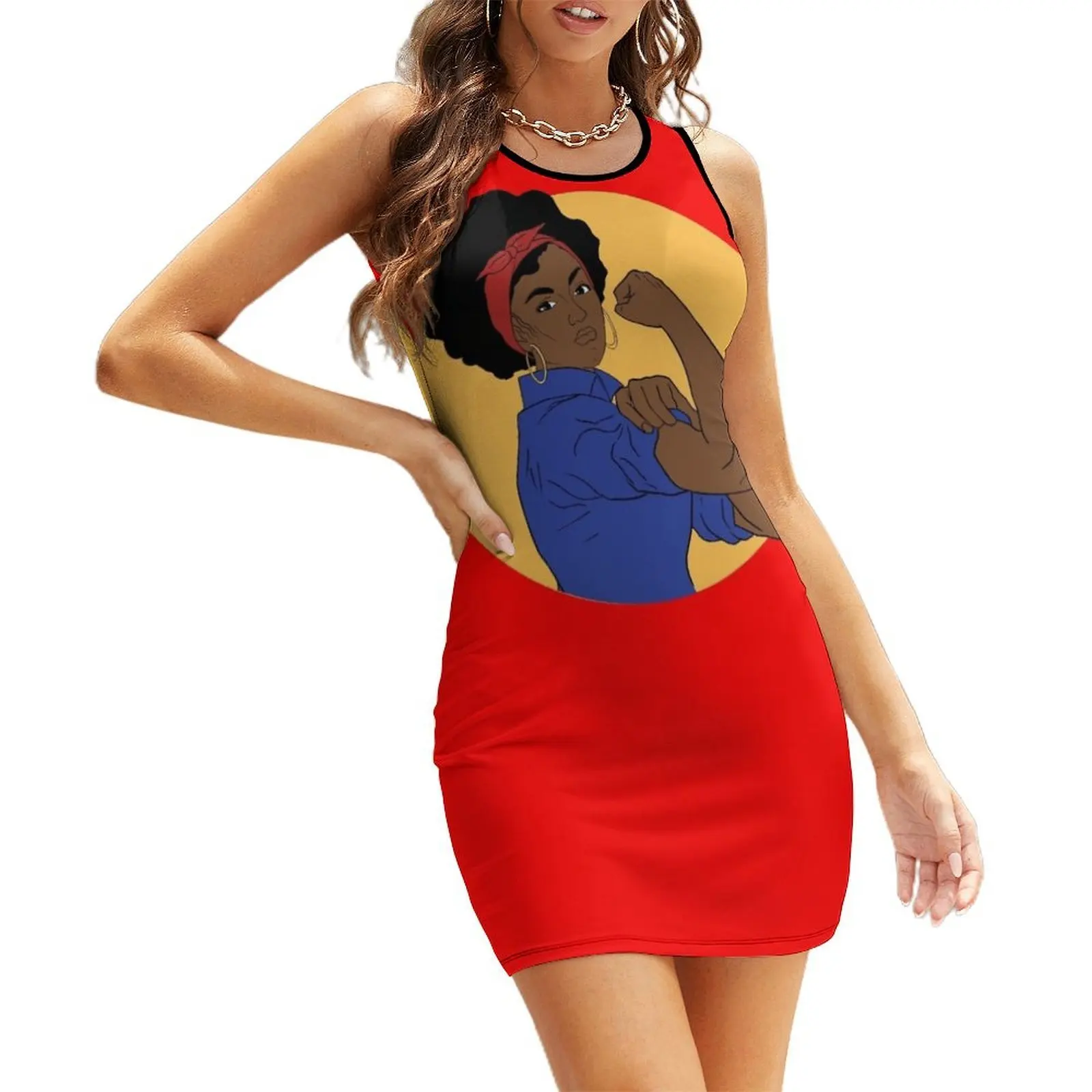 

Blak woman too strong Sleeveless Sundress dresses summer women's clothing trend 2025 birthday dress for women