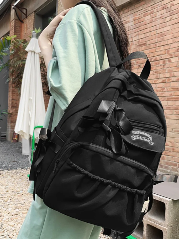 Mochila impermeable de nailon para adolescentes, Bolsa Escolar ligera de gran capacidad, de viaje, a la moda