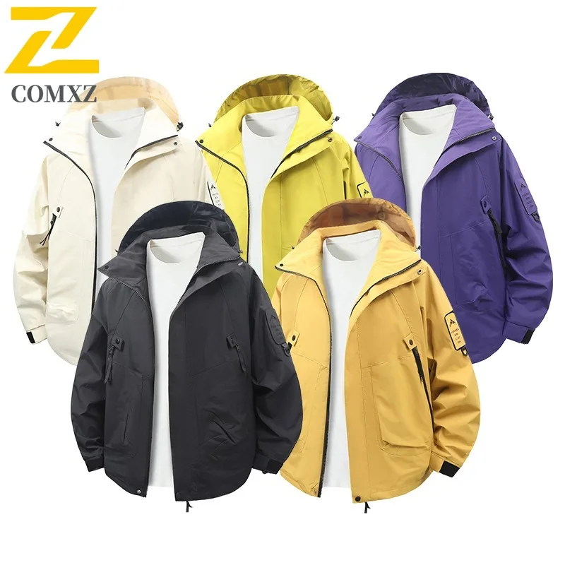 

Men's Jacket Windbreaker Waterproof Outdoor Hooded Running Coat Lightweight Hiking Climbing Sports Activewear Breathable Casual