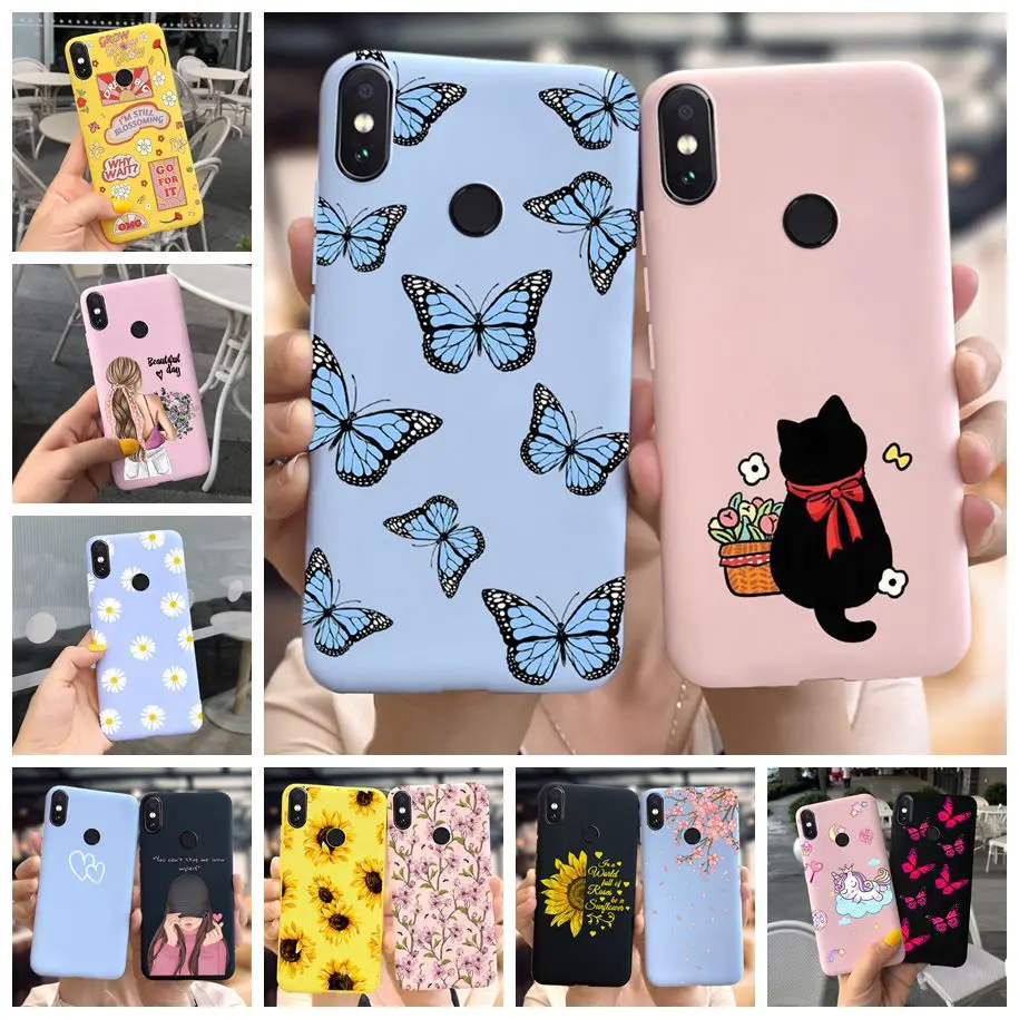 For Funda Xiaomi Redmi Note 5 Case Redmi Note5 Pro Cover Cute Butterfly Cat Painted Phone Case For Xiaomi Redmi Note 5 5Pro Etui