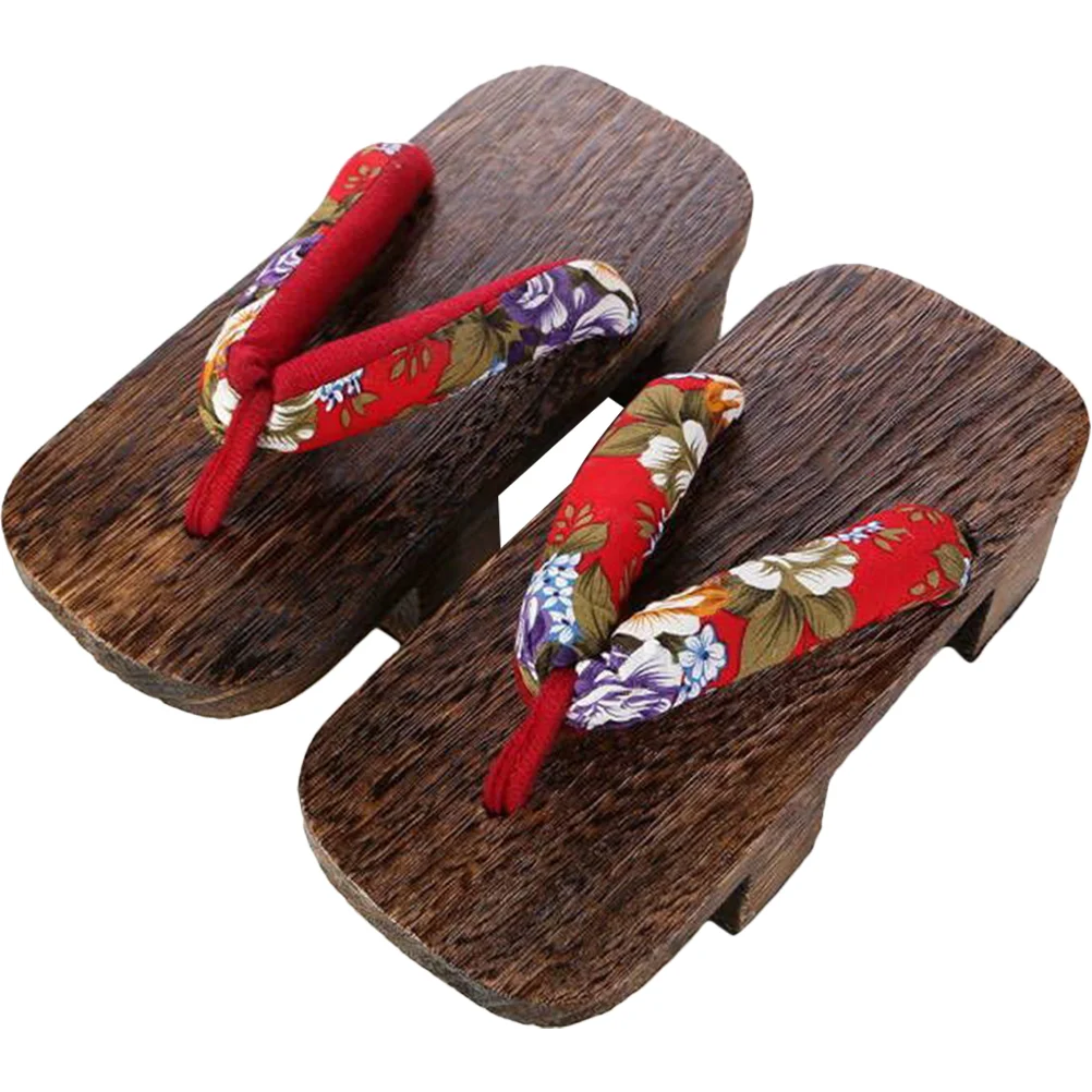 

Women's Wooden Clog Slippers Japanese Style Breathable Comfortable Lightweight Decorative Home Outdoor Sandals