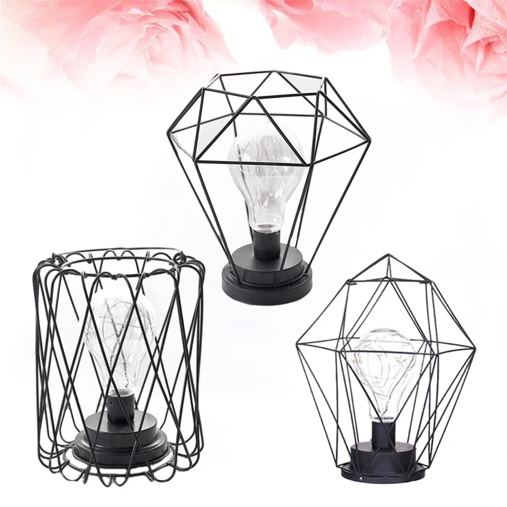 

Retro Style Iron Lamp Minimalist Hollow Design Bright Lighting for Dining Room Den Nursery Meditation Space Decor