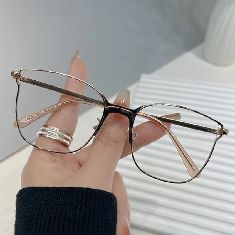 خمر عين القط مكافحة الضوء الأزرق قصر النظر نظارات النساء موضة نظارات قصر النظر النظارات البصرية عدسة وصفة طبية مخصصة #5