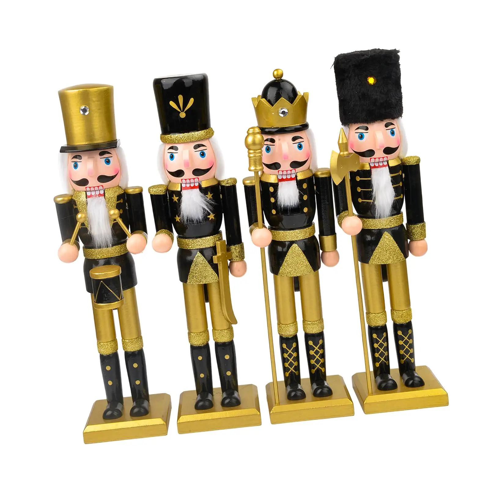 4x Nutcracker Ornaments Scene Layout Accessories Xmas Desktop Decoration