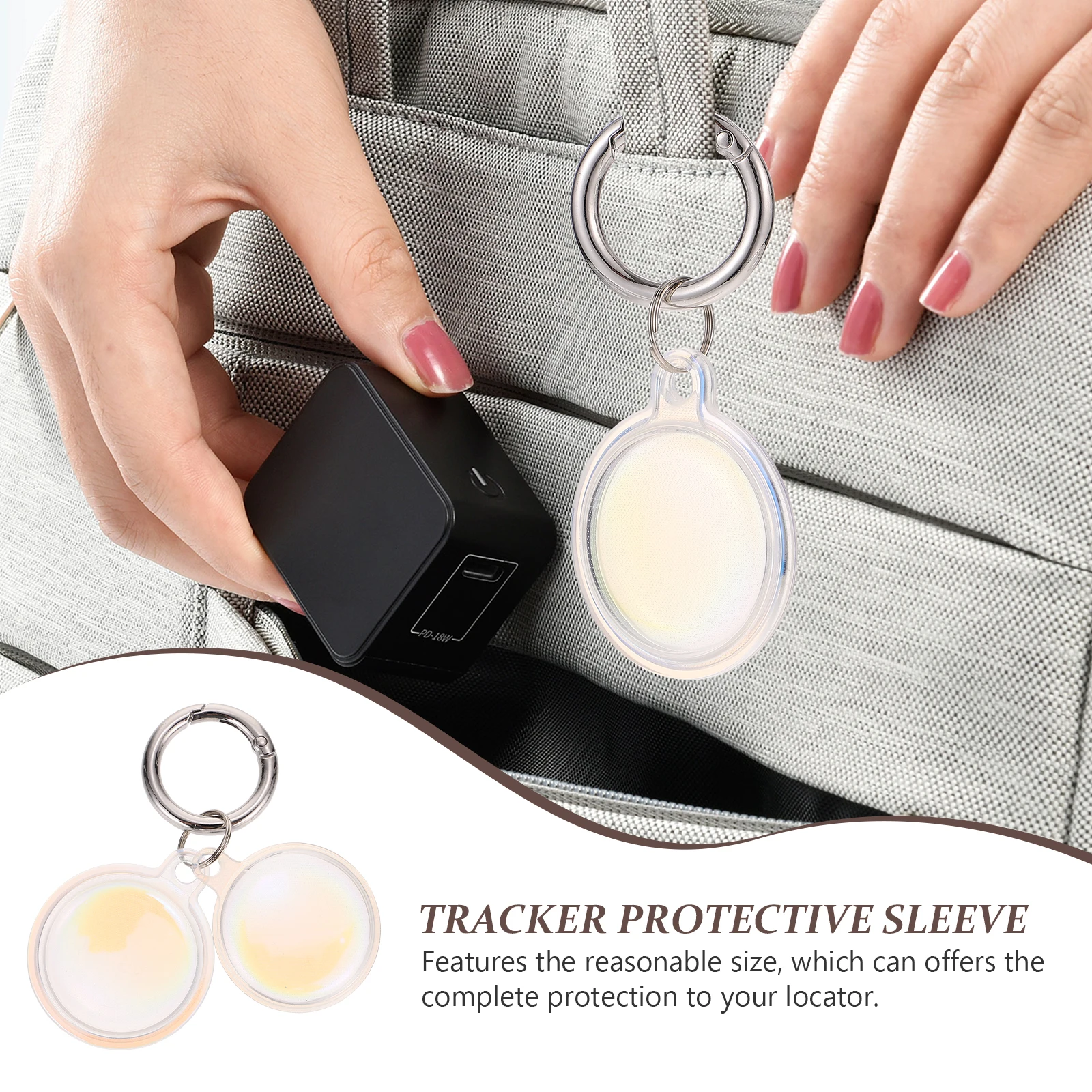 

Air Positioning Tracker Protective Case Labels Tag Collar Holder Cute Transparent Alloy Tags