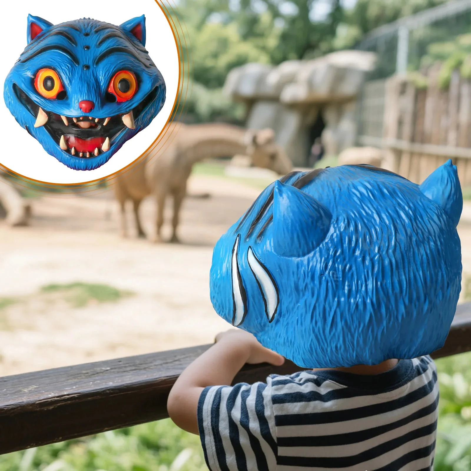 

Новый KPop Охотники Демонов Синий Тигр Косплей Маска Хэллоуин Латексная Группа Охотник за Демонами Головной Убор Косплей Опора Для Поздий Костюм Вечеринка