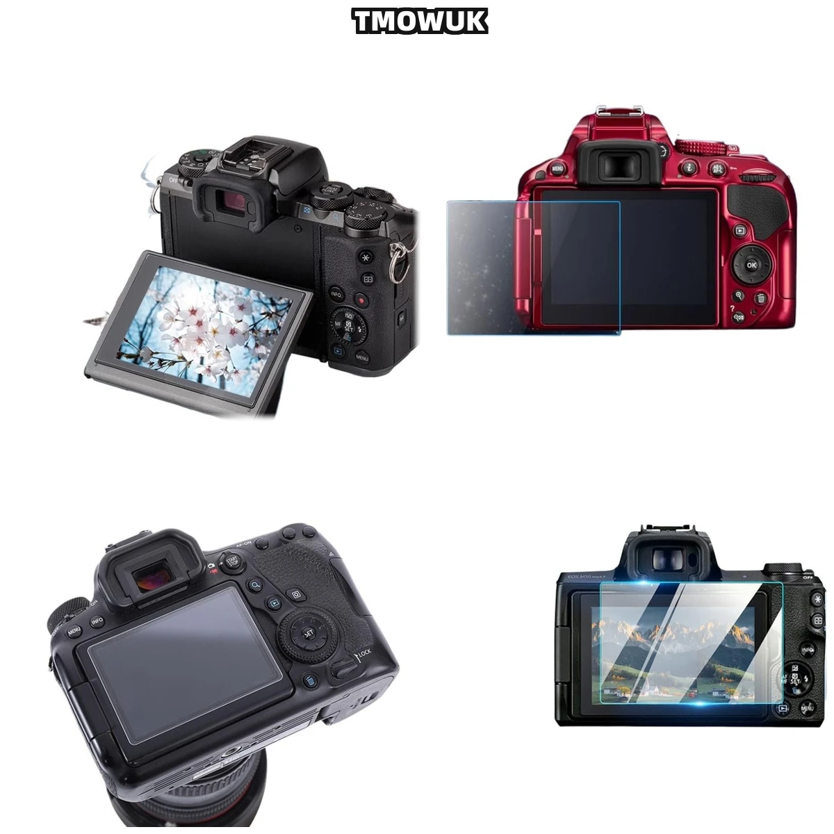 

For Nikon D3500 3300 3400 3600 3100 3200 K50 Privacy View Tempered Glass, 9H Anti-Glare Full Coverage Screen Protector Film