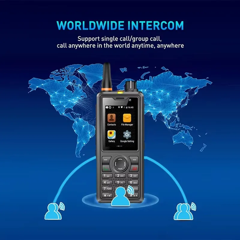 ANYSECU T60 Radio Jaringan 4G Android 8.1 Dengan WIFI GPS Bekerja dengan ZELLO Real-ptt Echolink POCstar F41 POC Walkie Talkie