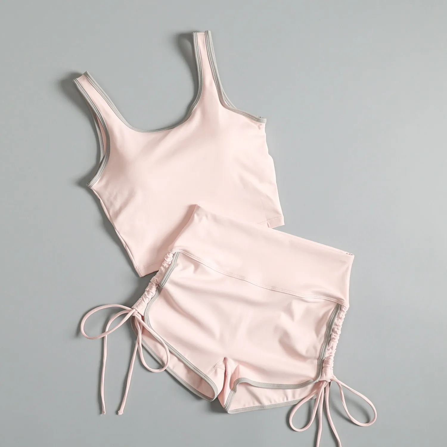 High-looking fitness suit for women summer morning running training quick-drying vest shorts fashionable professional