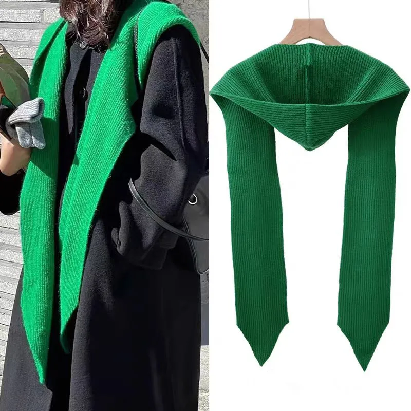 

New Fashion Knitting Cowl Hooded Shawl Autumn Winter Warm Scarf Hat Scarf for Women