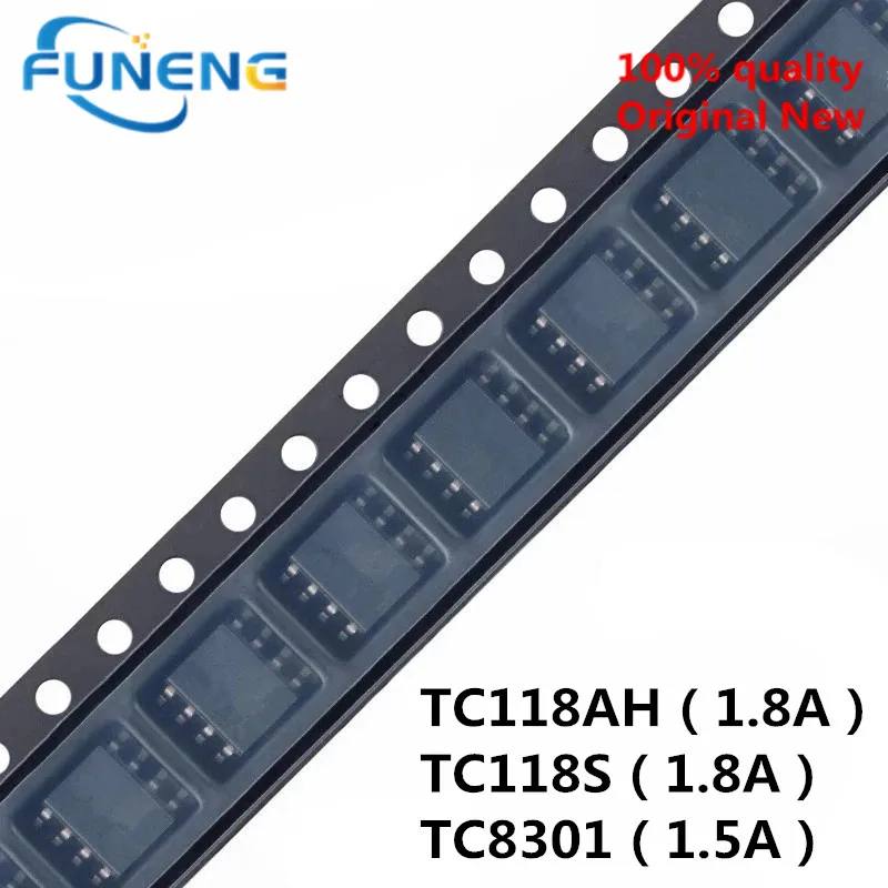 10-100PCS  TC118S SOP8 TC118  TC8301  1.5A  TC118AH    SOP-8 1.5A-2.5A 7.2V SMD Single Channel DC Motor Driver Chip