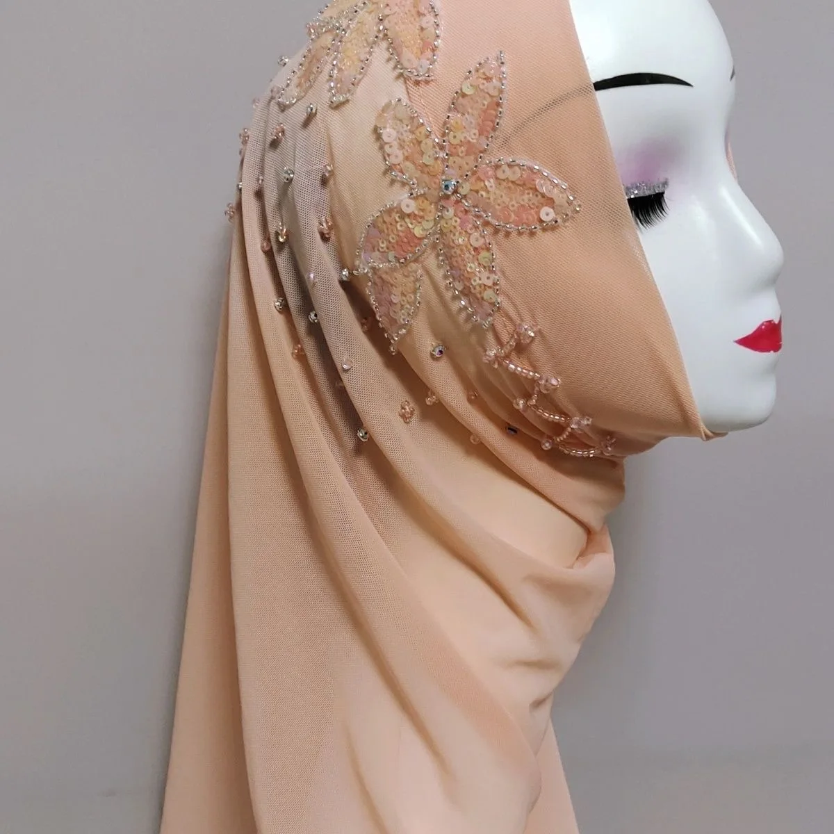 Hijab muçulmano feminino xale lenço frete grátis luxo borlas cachecol malásia oração kufi islam arábia saudita moda pérola 05284