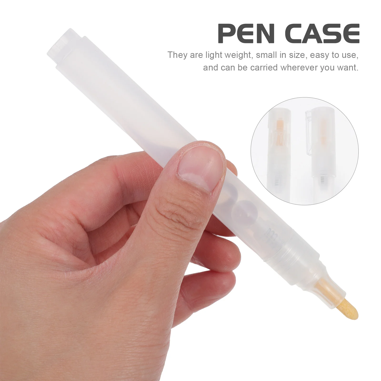 

7Pcs Empty Paint Pen Shells Plastic Shell for Painting Pens Compact Light Easy to Carry Smooth Workmanship Safe Reusable Pen