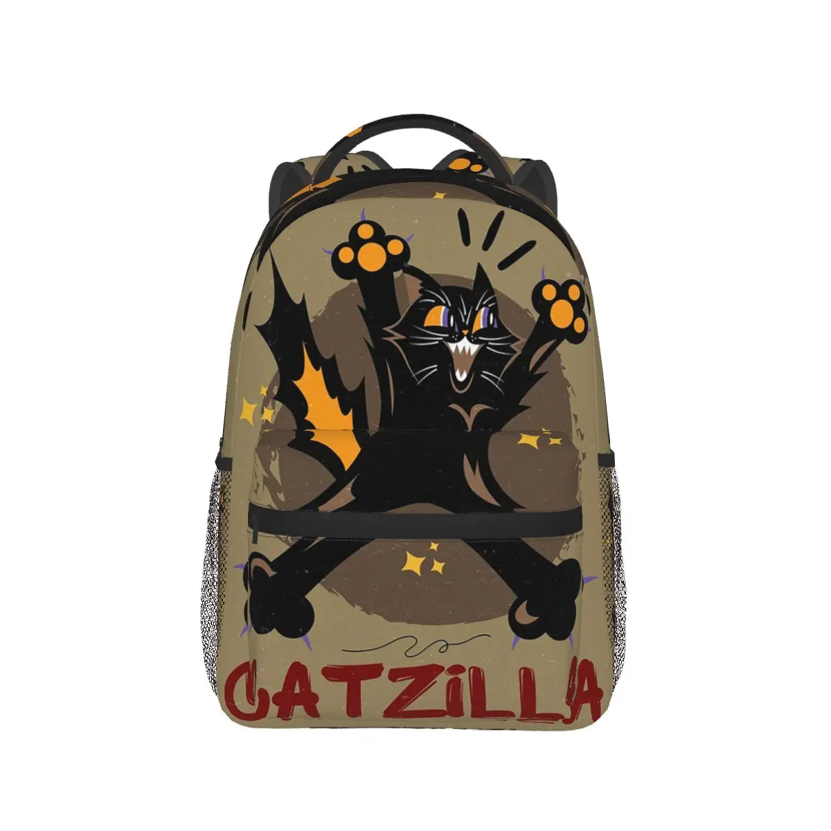 

Catzilla Japanese Sunset Cat Lover Backpack Hot Sale Daypack Large Capacity Kids BookBag School Bag Shoulder Bags for Men Women