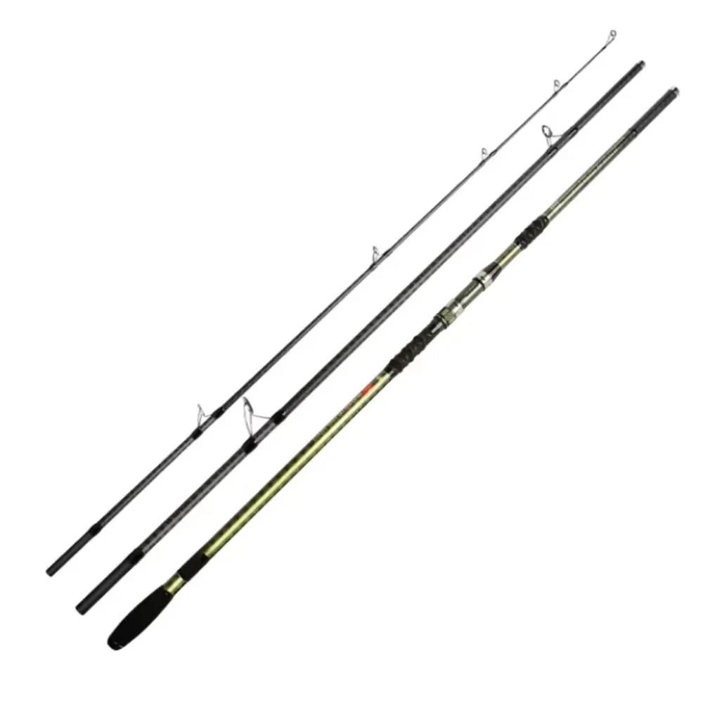 

European Style Carbon Fiber 3.9m 4.5m Three-Section Continuous EVA Handle Fishing Rod Long-Distance Casting Surf Rod
