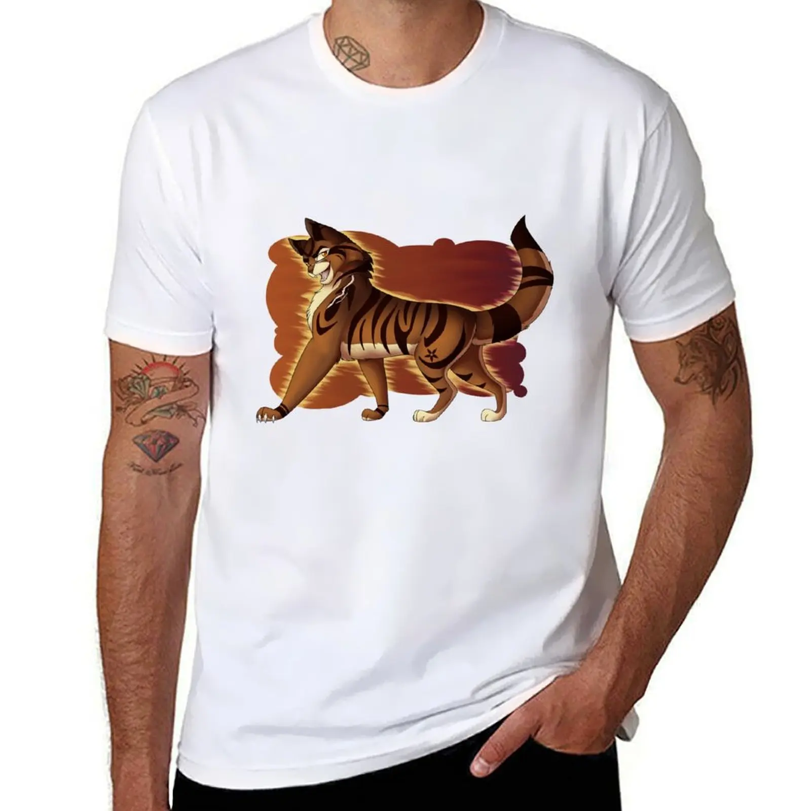 

Warrior Leader of of Tigerstar, Tigerclaw, Shadowclan Thunderclan, T-Shirt Big Size Short Sleeve Casual Top