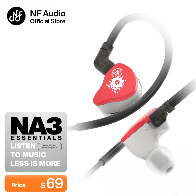 NA3 In-Ear Dynamic Professional Wired Earphones with High-Quality Sound For Vocal, Comfortable For Long Wearing