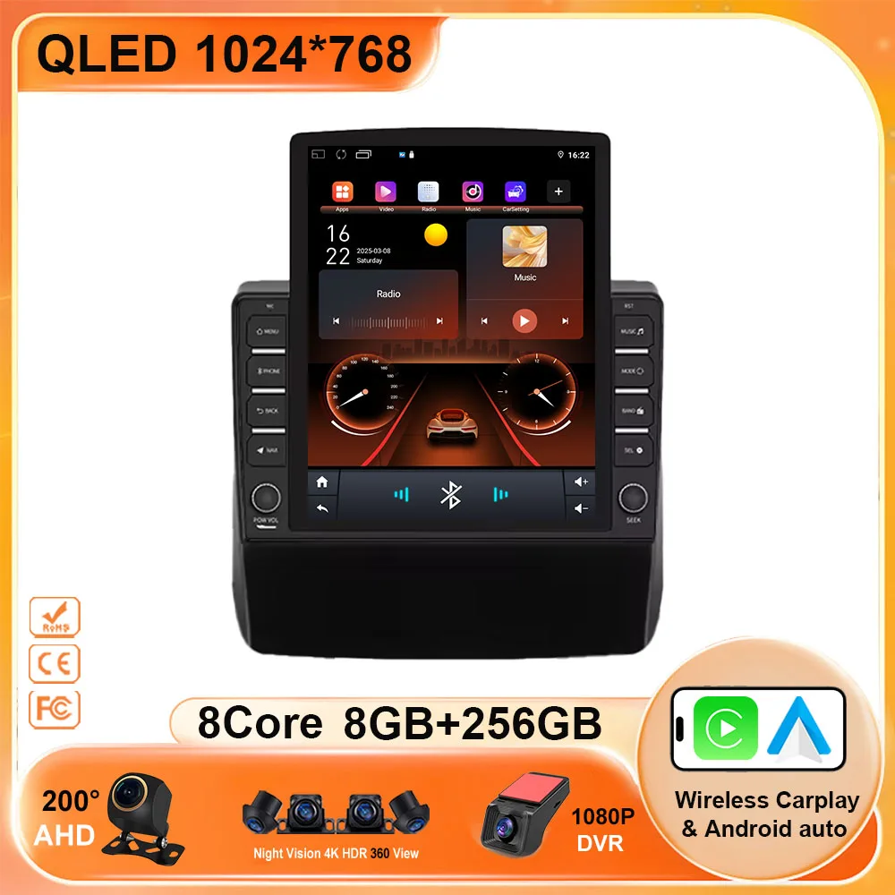 9.7 Vertical Style Screen Android 15.0 Car Radio For Subaru Forester 5 2018 2021 GPS Navigation Multimedia Player stereo 5G