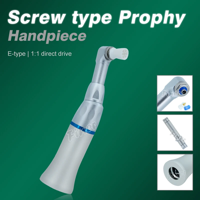 Dental Polishing Prophylaxis Handpiece Screw-in Prophy 1:1 Against Contra Angle Handpiece