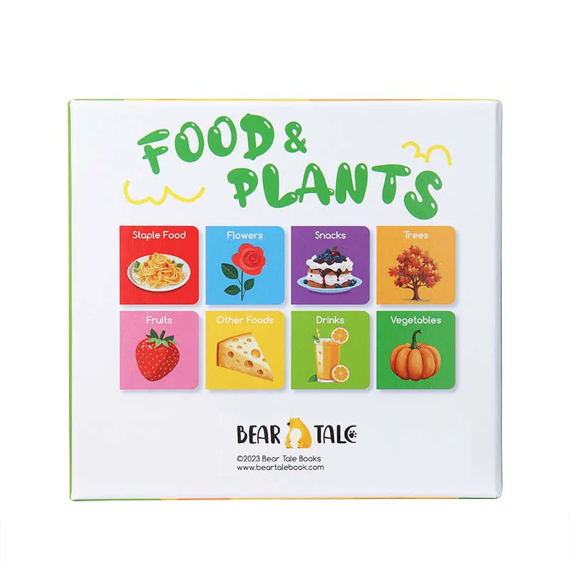 8 board books set of Food and plants concept learning books for toddlers, kid book for early learning education.