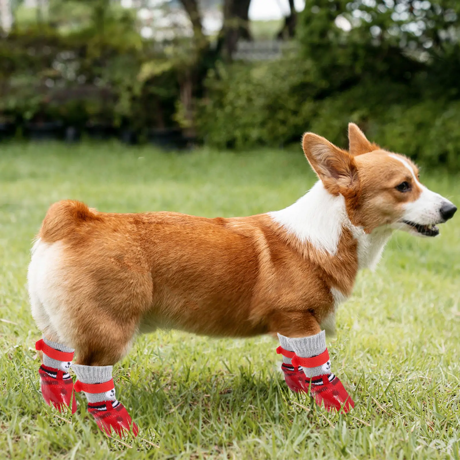 4Pcs Pet Dog Socks Waterproof Non Slip Cotton Breathable Paw Protectors for Outdoor Walking Running Hardwood Floor Protection
