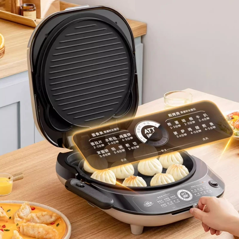 

New Home Electric Griddle - Double-Side Heating Extra-Large Deepened Non-stick Pancake & Flatbread Cooking Machine