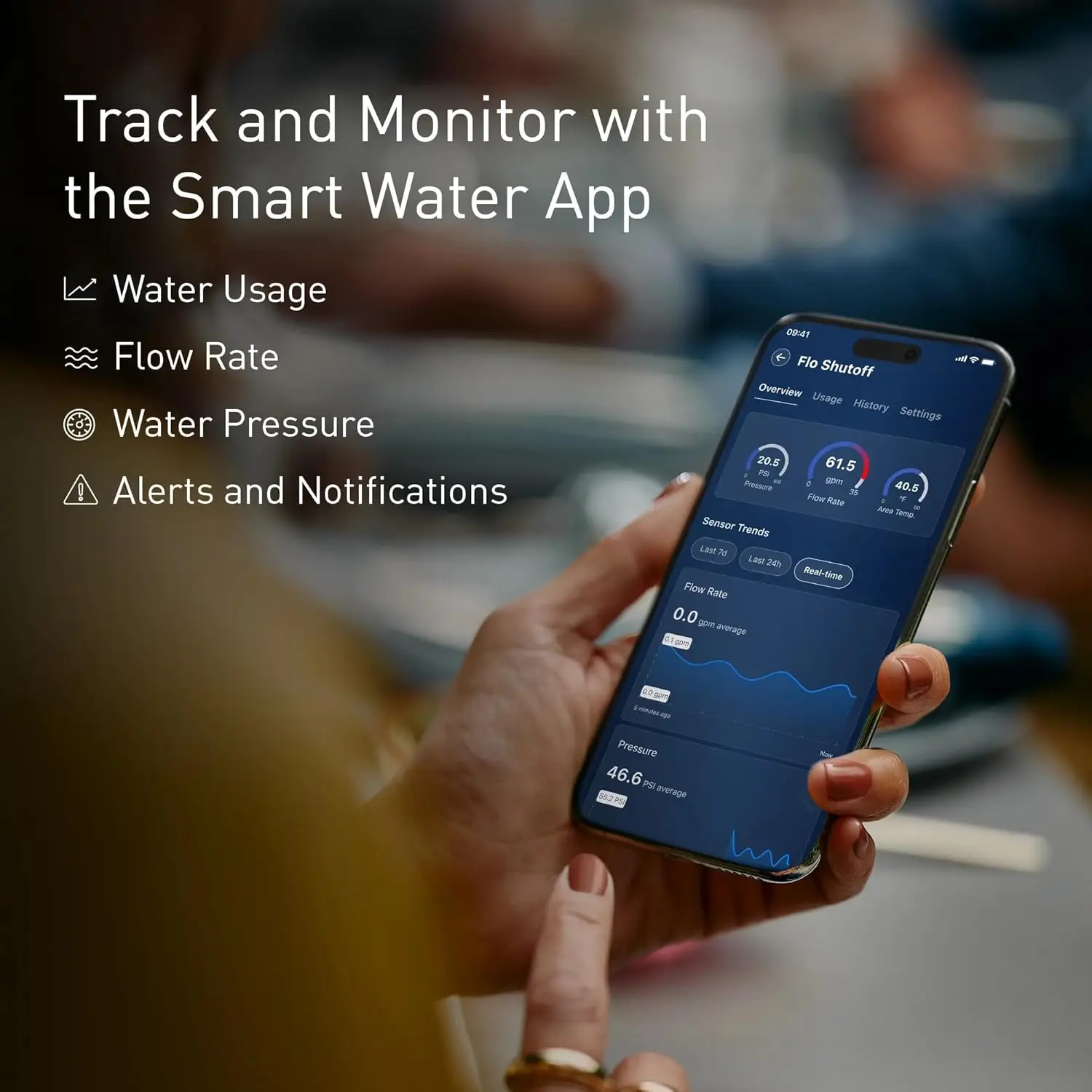 Monitor air pintar dan Sensor penutup otomatis, detektor kebocoran air Wi-Fi untuk pipa Diameter 3/4 inci