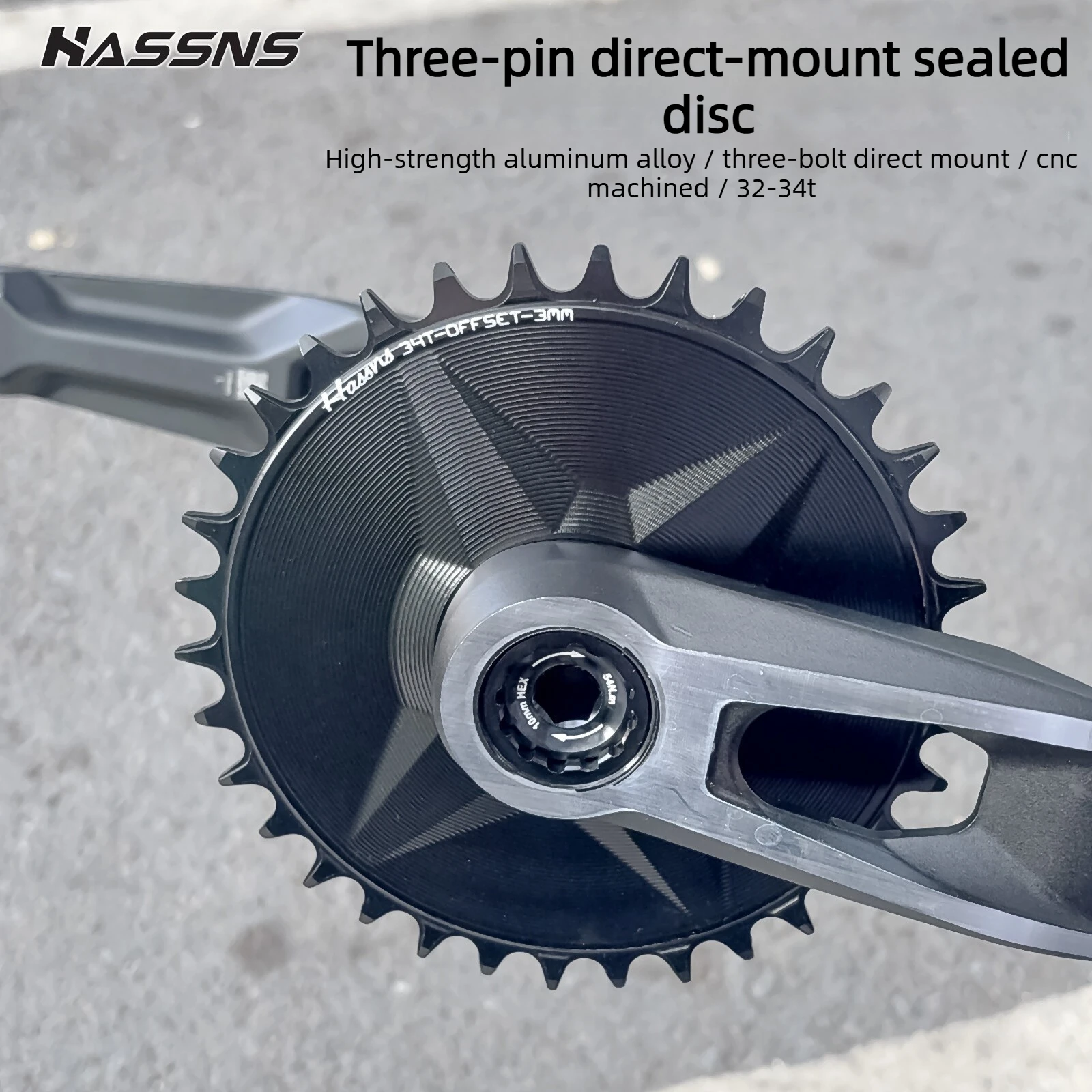

HASSNS 3-болтовая узко-широкая закрытая звездочка с прямым креплением, алюминиевый сплав с ЧПУ, смещение 32 т/34 т, 3 мм для односкоростного велосипеда 8-12 скоростей