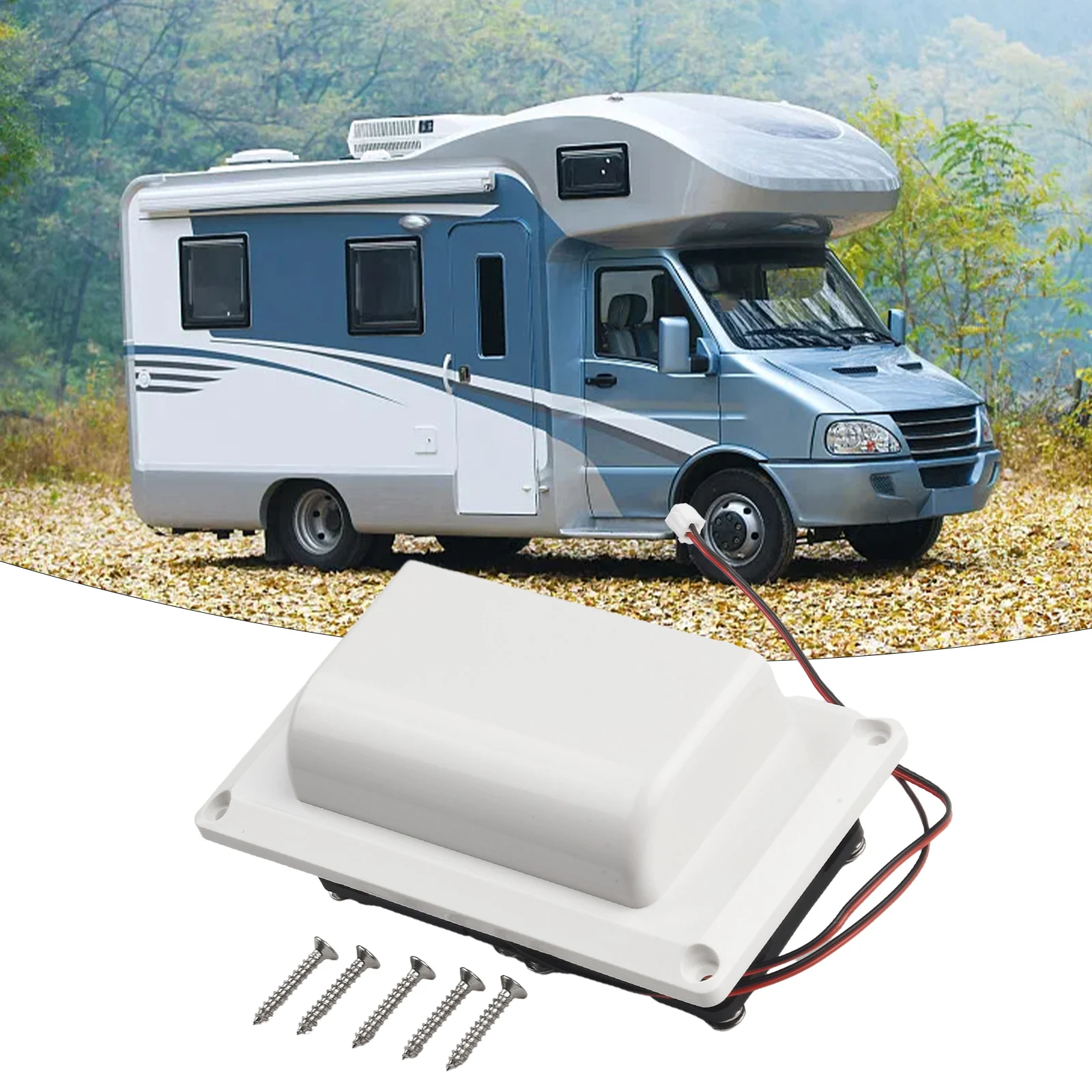 1pc ventola di scarico RV Side Air Vent ventilazione ventola di scarico Caravan Camper rimorchio per Camper 12v 6w nero/bianco ventola di scarico