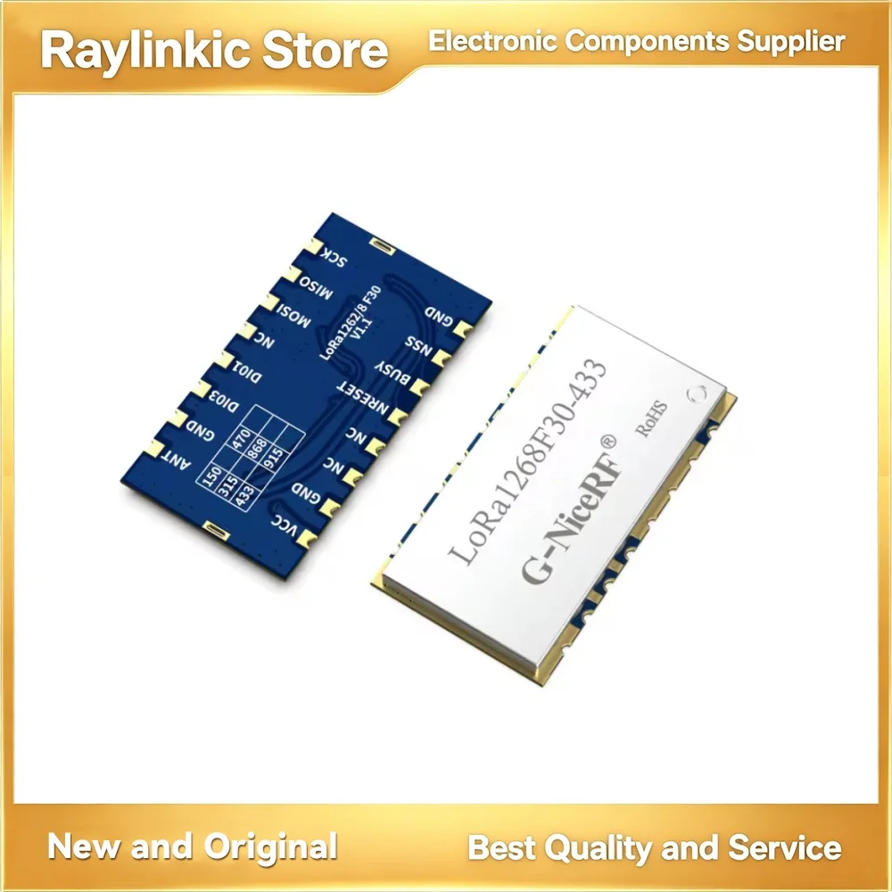 G-NiceRF LORA1268F30 Wireless Transceiver Module 433/470 MHz 2W High Power Spread Spectrum SX1268 SPI Interface