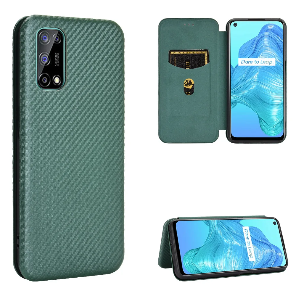 

For OPPO Realme V5/Q2 Wallet Stand Flip PU Leather Magnet Stand Holder Card Slot Shockproof Phone Case