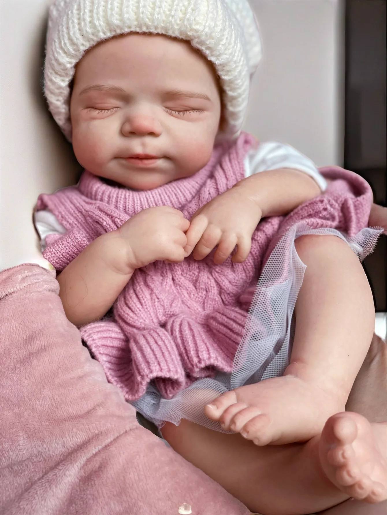 Pascale de silicona realista para recién nacido, muñeca de piel pintada en 3D, cuerpo completo, tacto suave, 18 pulgadas