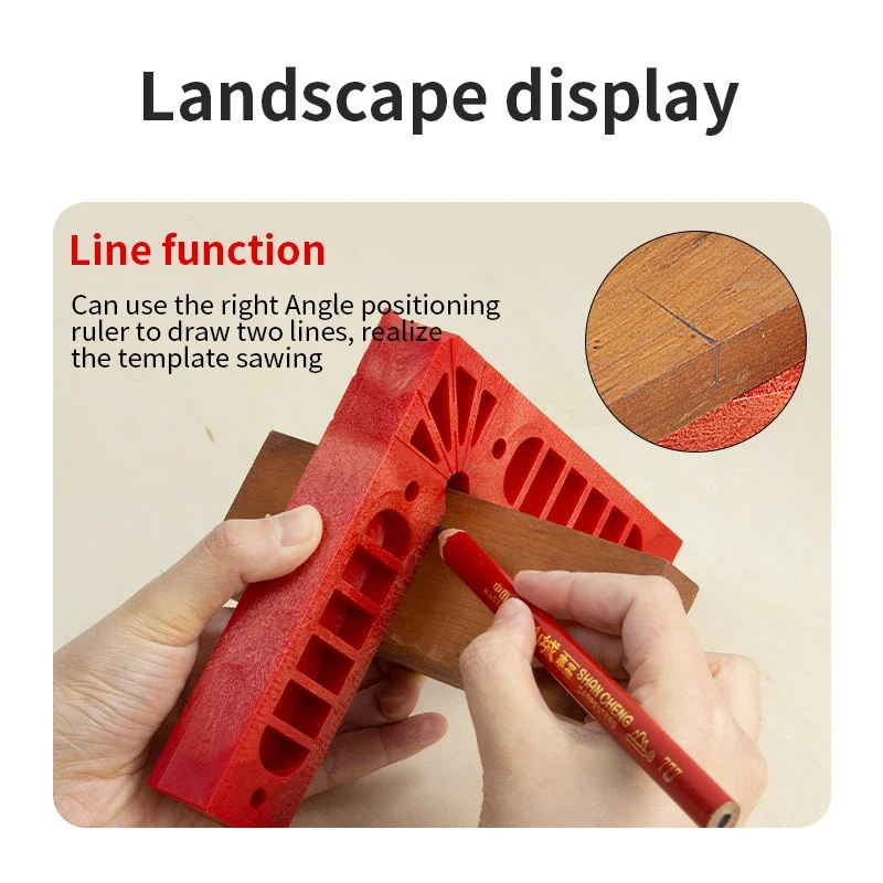 Plastic Right Angle Ruler Holder 90°Auxiliary Positioner Tool Overline L-Shaped Spacer Fixed Angle Gripper Woodworking Tool