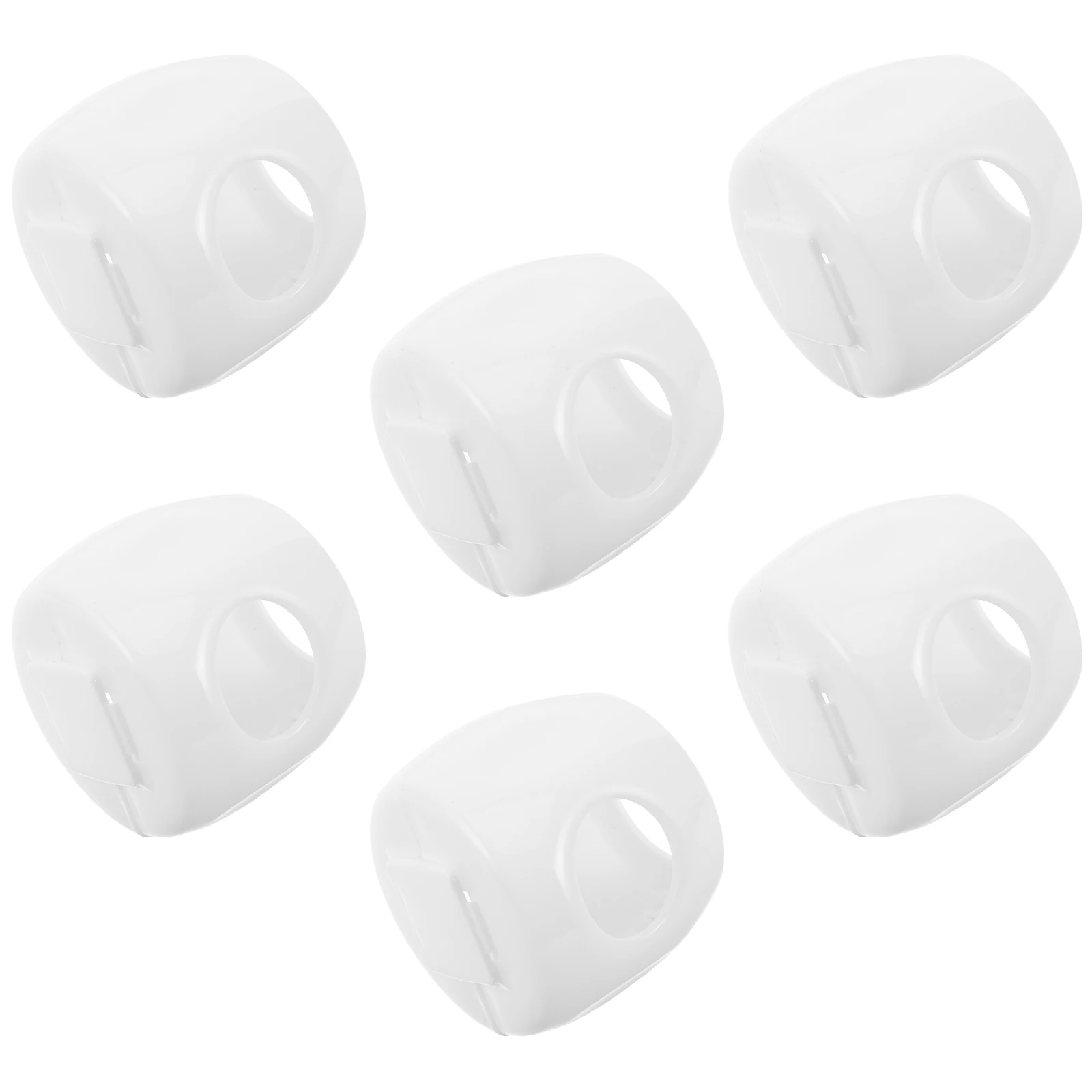 6 قطعة مقبض الباب الآمن يغطي الأبيض برهان قبضة مقبض الحرس العالمي جولة الغطاء الواقي للمنزل الحضانة