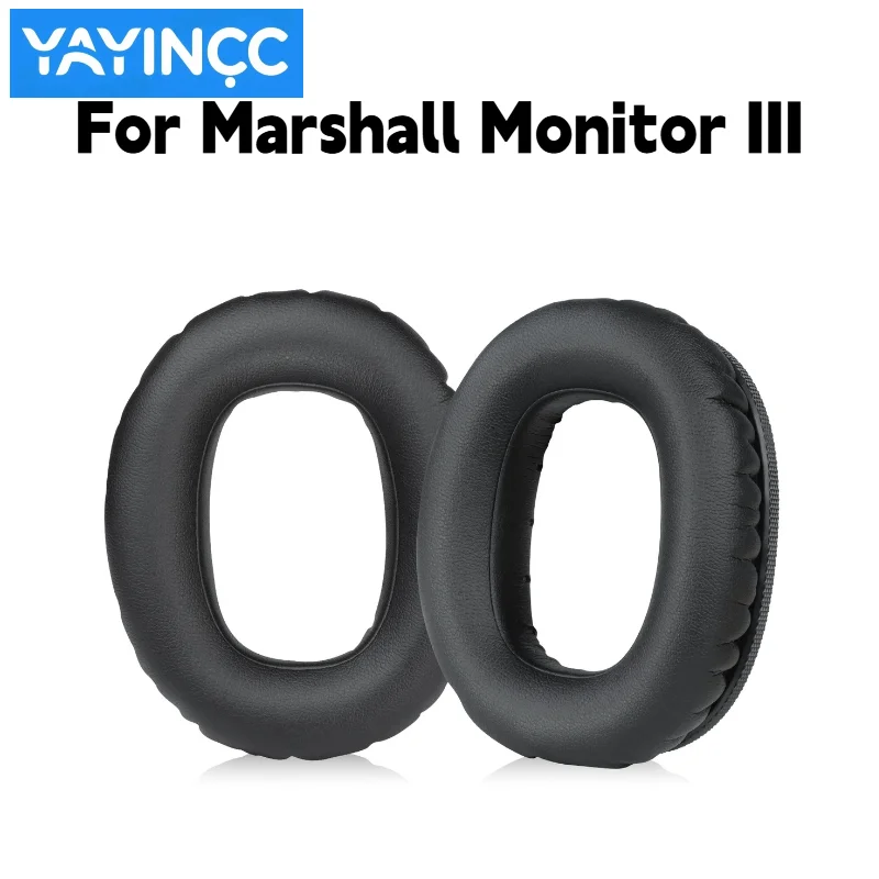 YAYINCC Ersatz-Ohrpolster aus Protein-Skin-Memory-Schaum mit Schnalle für Marshall Monitor IIl Kopfhörer, Ersatzteile für Ohrmuscheln – Detail 4