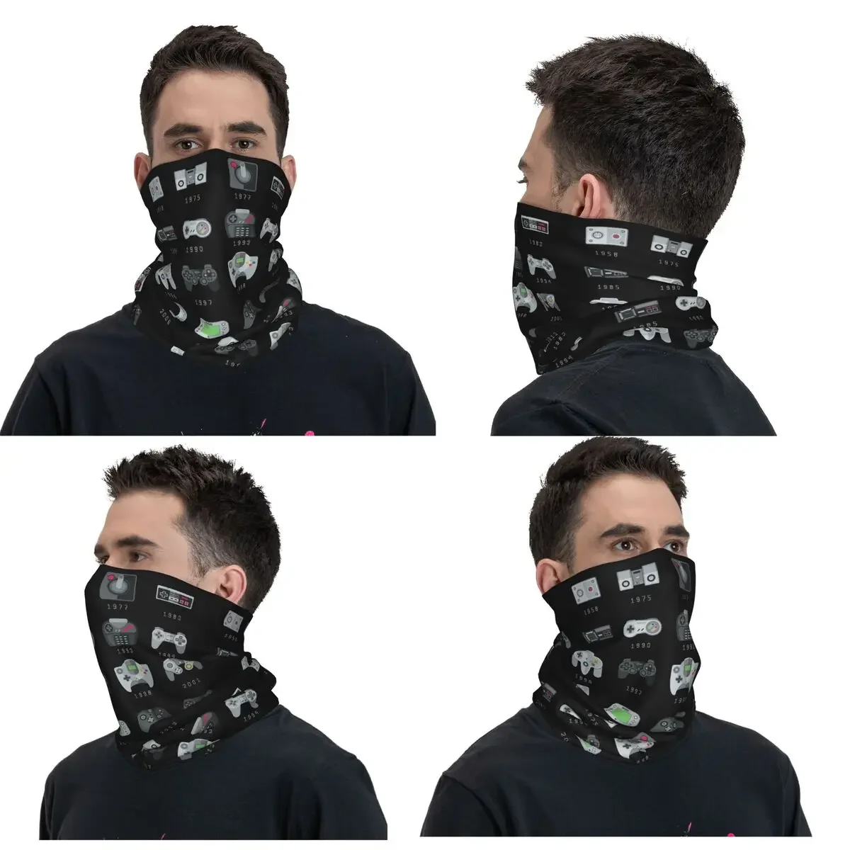 Geek Gaming Controllers Bandana Neck Cover Printed Face Scarf Multifunction Headwear Riding For Men Women Adult All Season