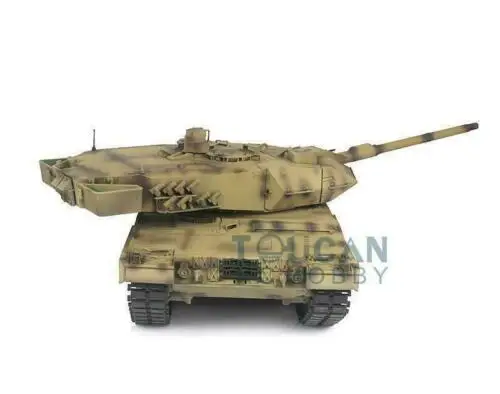 2.4Ghz HENG LONG 1/16 Yellow 7.0 Plastic Ver Leopard2A6 RC Tank Model 3889 BB Shooting Track Stell Gearbox TH17642-SMT4