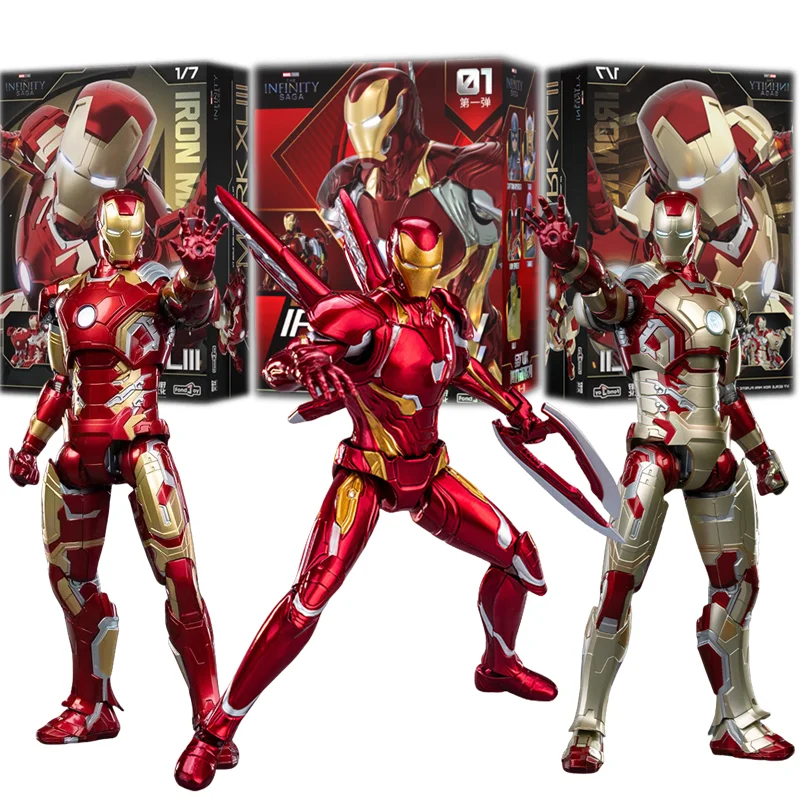 1:7 Original FondJoy Iron Man Tony Stark Legend MK42 MK43 MK50 MK6 DIY building block Toys  Action Figure Collection Anime Model