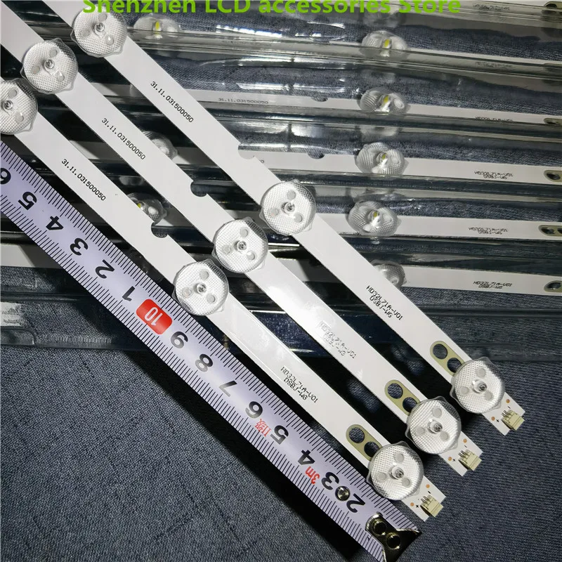 2 ชิ้น/ล็อตสำหรับ LCD TV Backlight บาร์ HD32L71A-V01 DSBJ-WG 31.11.031500050 563 มม.8 LEDs 100% ใหม่ 3V