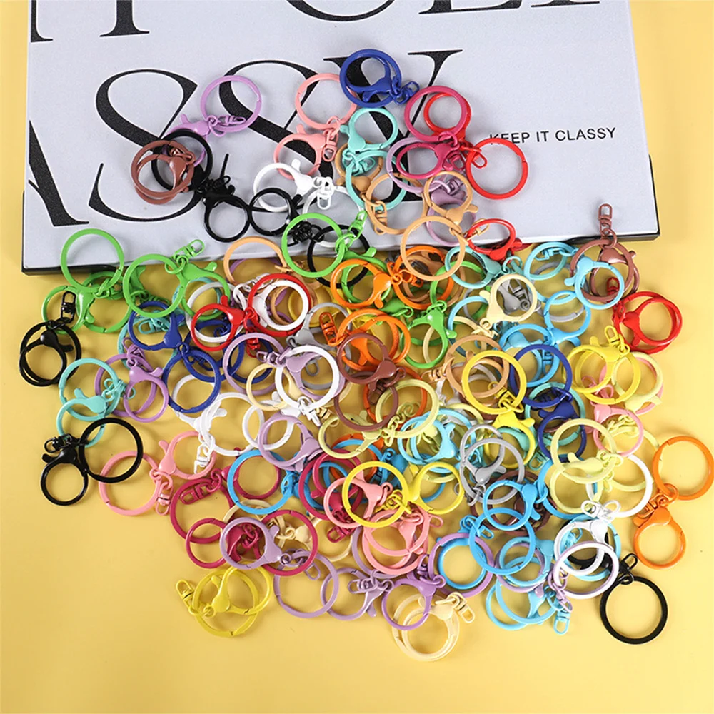 Candy Color Key Ring Keychain Set, 10/20/50pcs