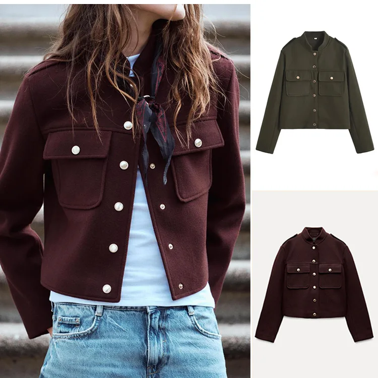 

Soft Long Sve ort Jaet Женская повседневная верхняя одежда свободного покроя цвета красного вина Осенняя коллекция со склада