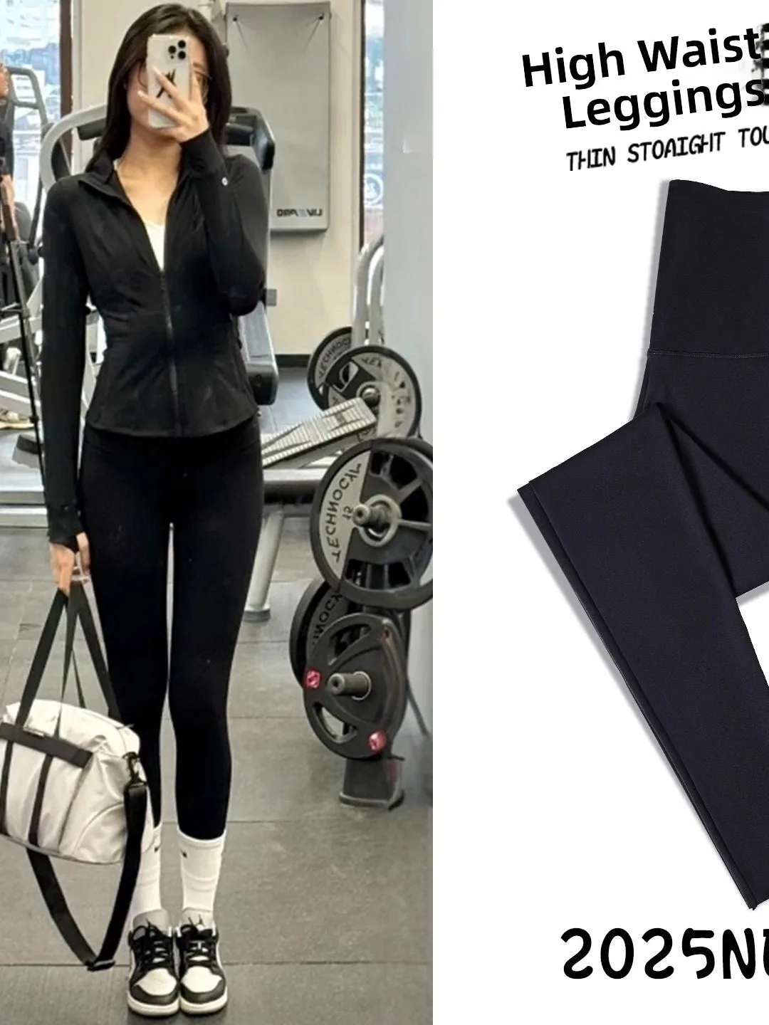 

High-Waist Bla arkskin Yoga Pants Women's Fitn Trousers Sl Outerwear Warm Fce Lined Winter New Arrival