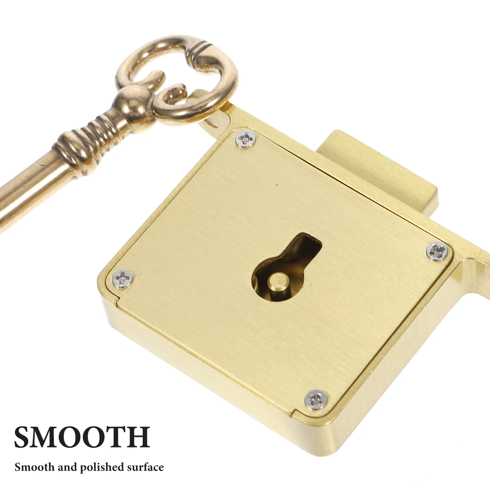 

Vintage Brass Cabinet Locks Drawer for Desk Retro Copper with Key Smooth Security Lock for Furniture Drawers Wood Box