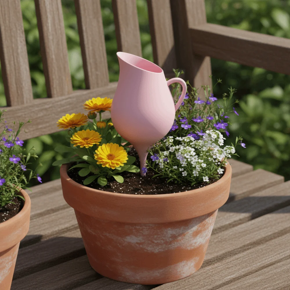 3D Printed Terracotta Self Watering Spikes Watering Can-shaped Automatic Watering Device Potted Plant Self-Watering Stakes