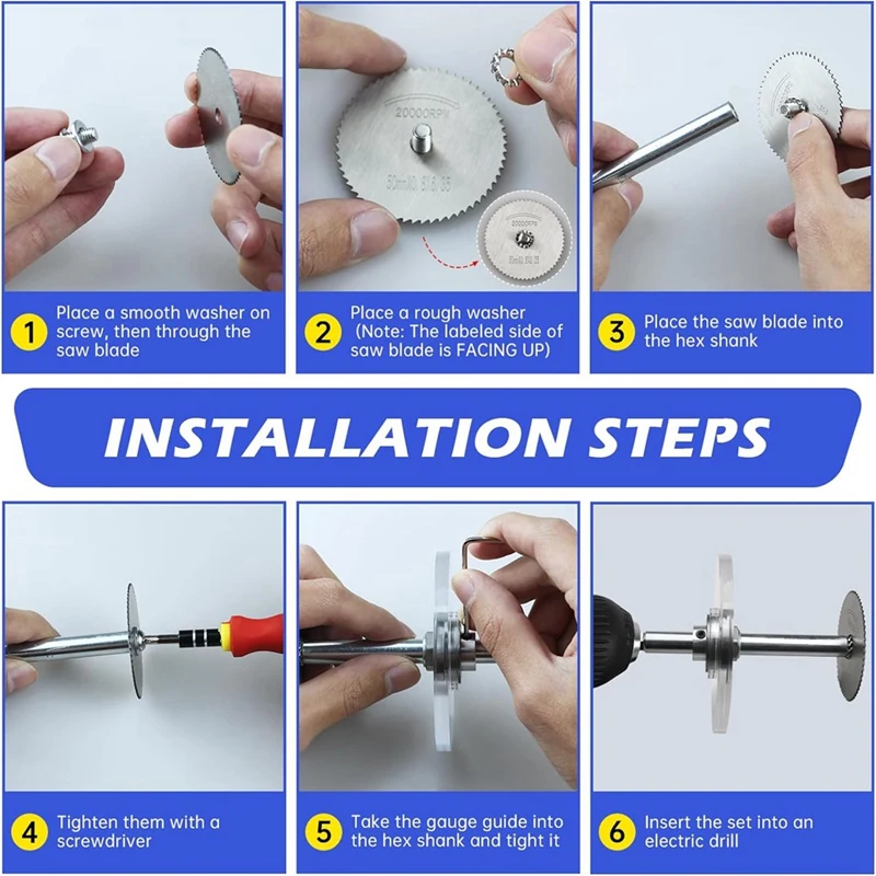 PVC Inside Cutter Tools Kit - Pipe Cutter For PVC Pipe With Adjustable Depth Gauge Guide, 6 PCS HSS Saw Tooth Blades