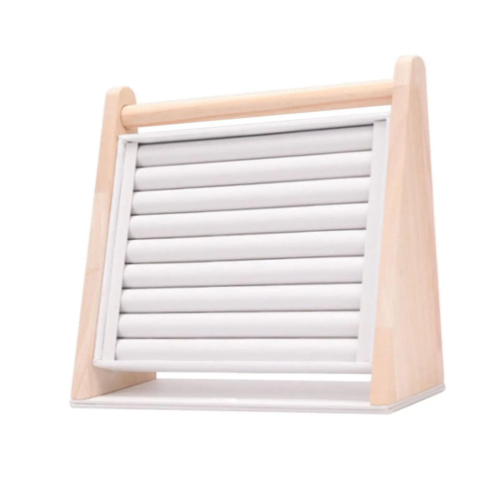 Rings Display Stand Tray Showcase Vertical Large Capacity Wood Display Inserts