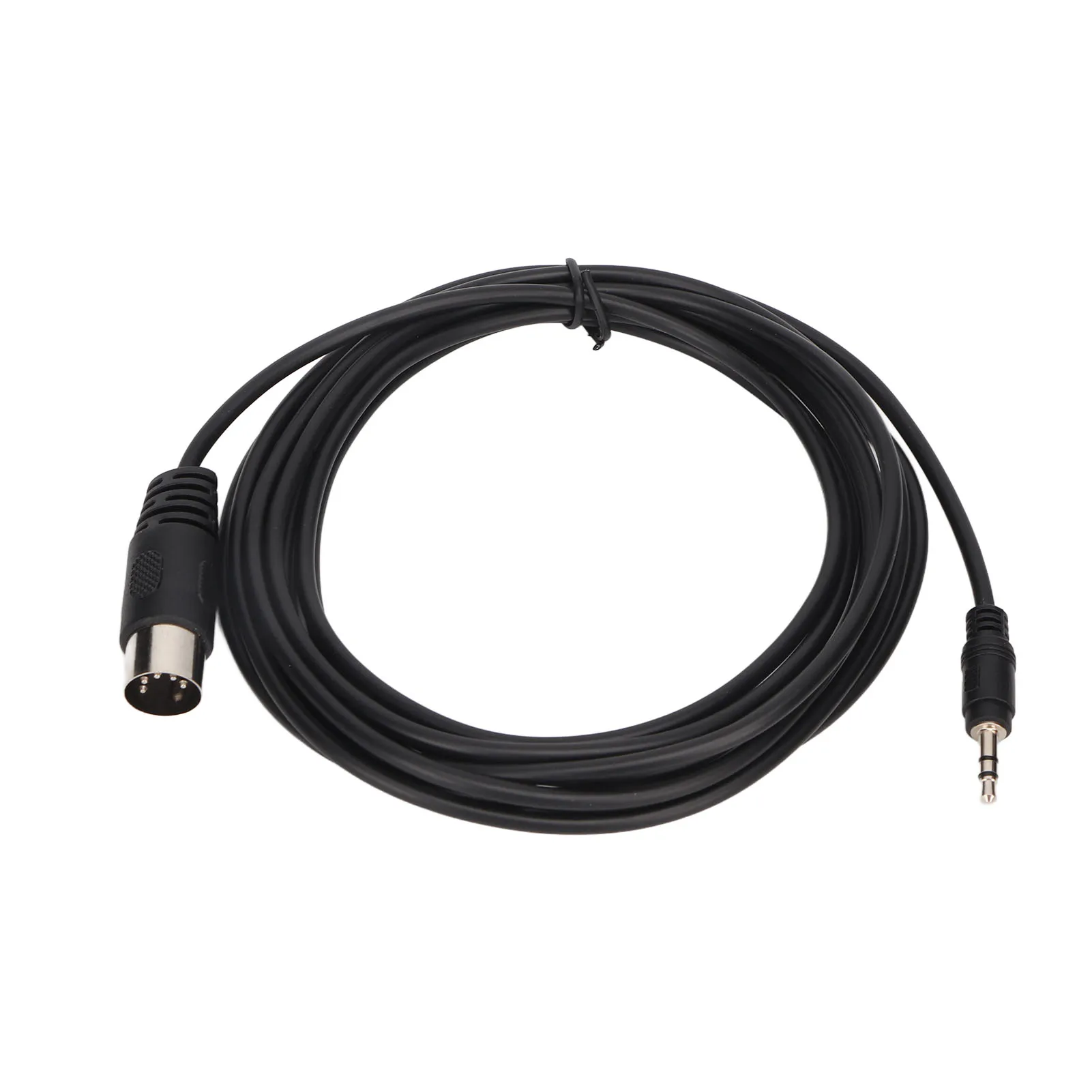 DIN 5 Pin to 3.5mm Cable Tangle Free Clear Signal DIN 5Pin Male to 3.5mm Male Sound Cable for Sound Equipment 9.8ft