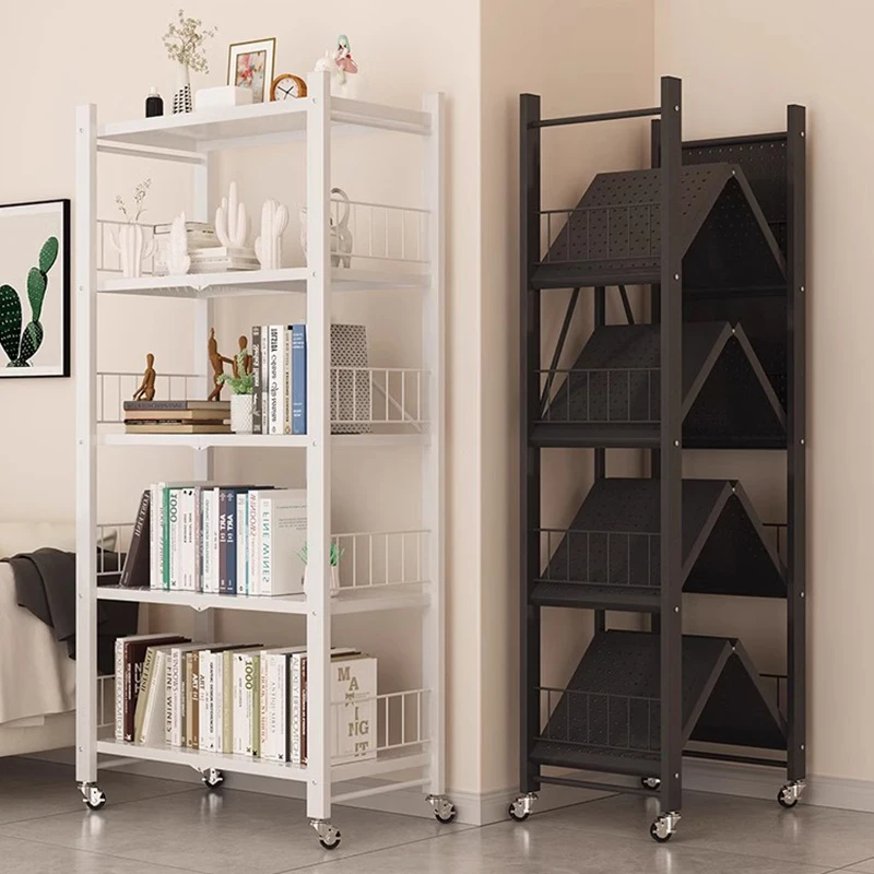 Modern Book Shelf Stand Holder Black Office Items Library Corner Bookshelf Ladder Creative Estanteria Movil Modular Furniture