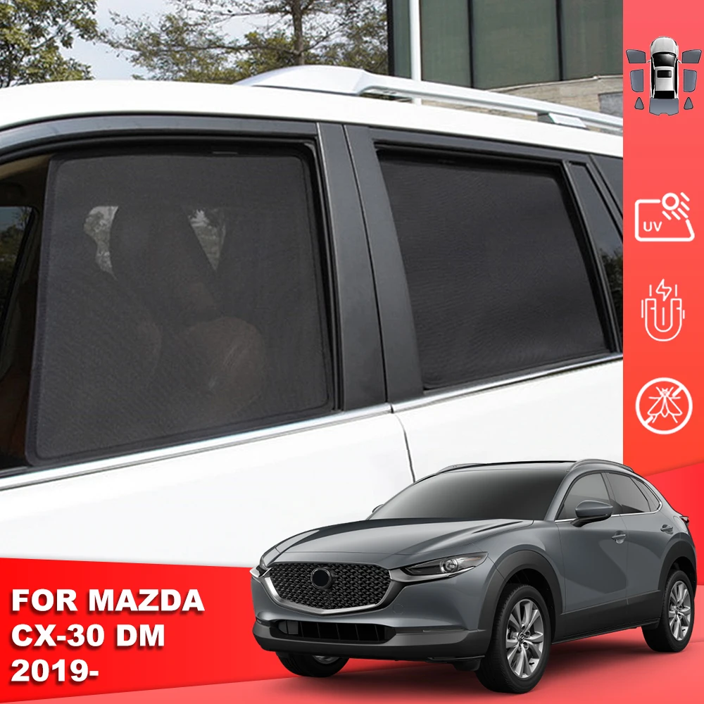 

For Mazda CX-30 CX30 DM 2020 2021 2022 2023 2024 Magnetic Car Sunshade Front Windshield Curtain Rear Side Baby Window Sun Shade